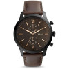 Horlogeband Fossil FS5547 Leder Bruin 24mm